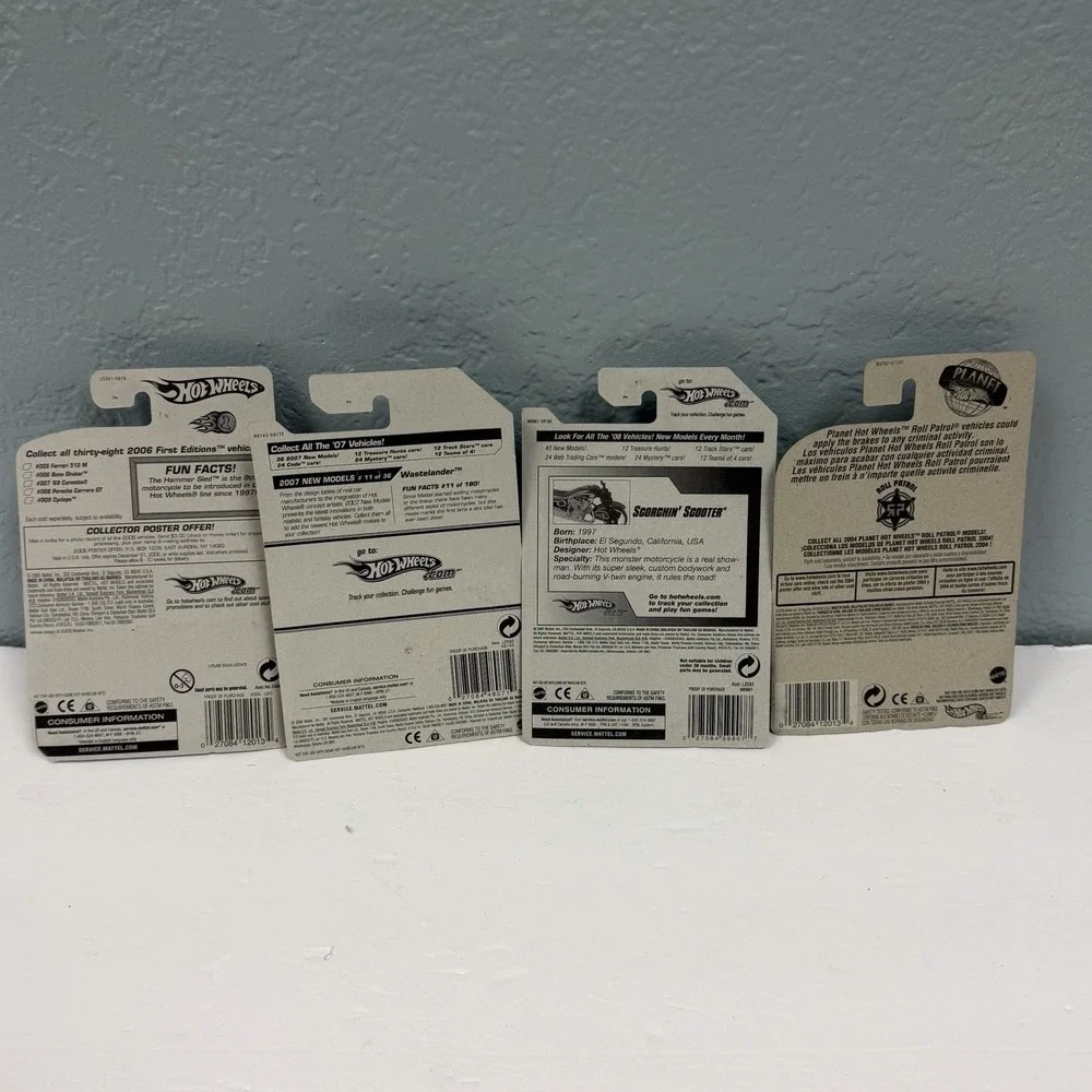 Hot Wheels Bent Cards Still Sealed Lot‎ Of 4 Various Models